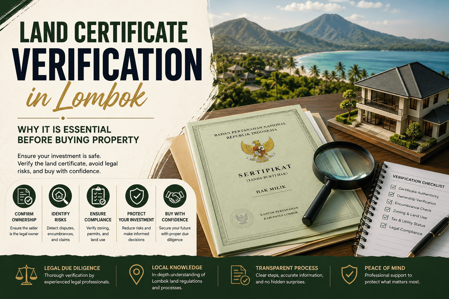 Land Certificate Verification Lombok Why It Is Essential Before Buying Property- Lombok Legal ID