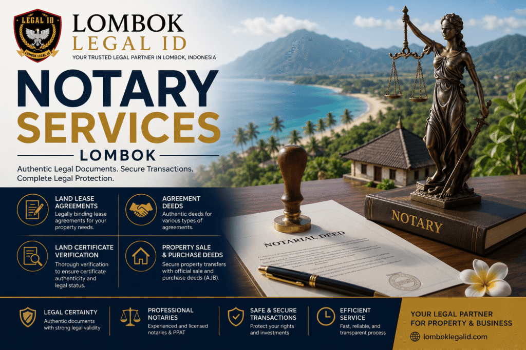 Notary Services in Lombok Complete Guide for Property, Business, and Legal Documentation in Indonesia