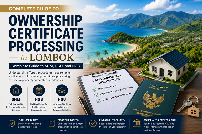 Ownership Certificate Processing Lombok Complete Guide to SHM, HGU, and HGB