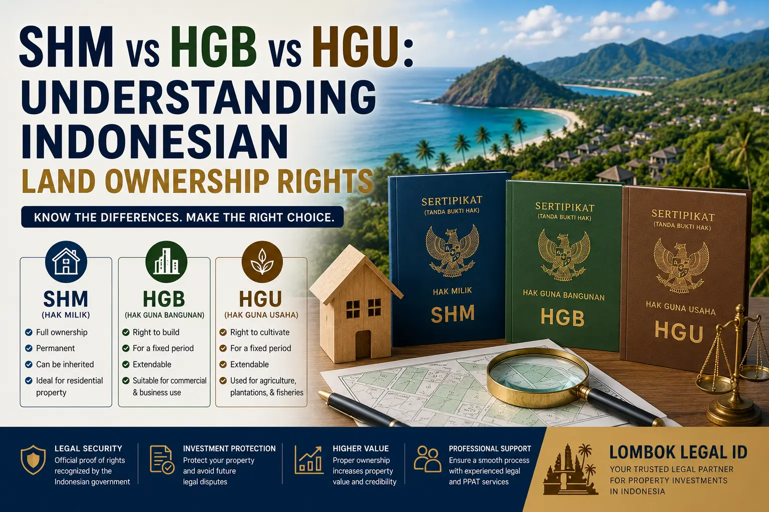 SHM vs HGB vs HGU Understanding Indonesian Land Ownership Rights