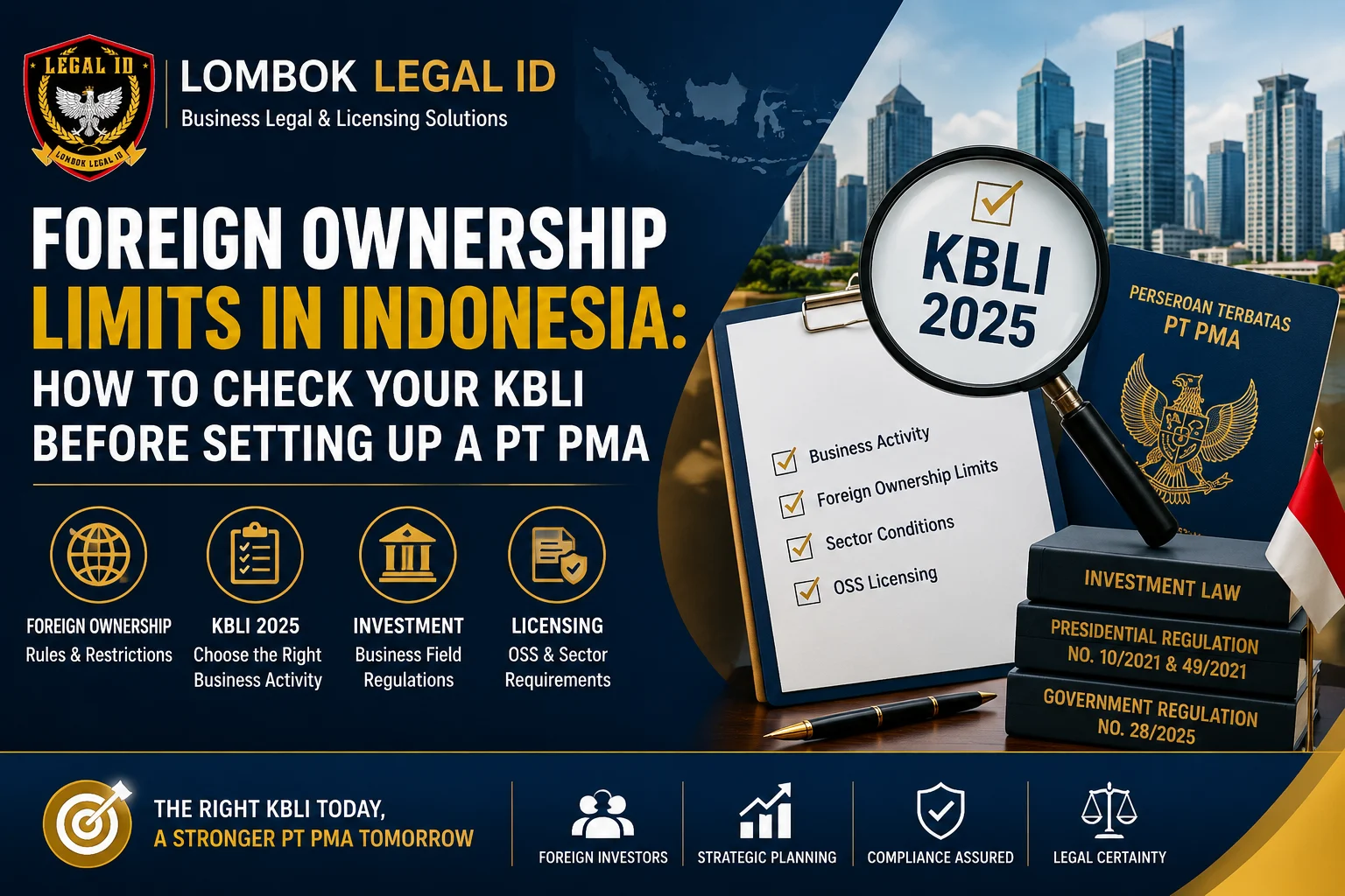 Foreign Ownership Limits Indonesia Check KBLI for PT PMA