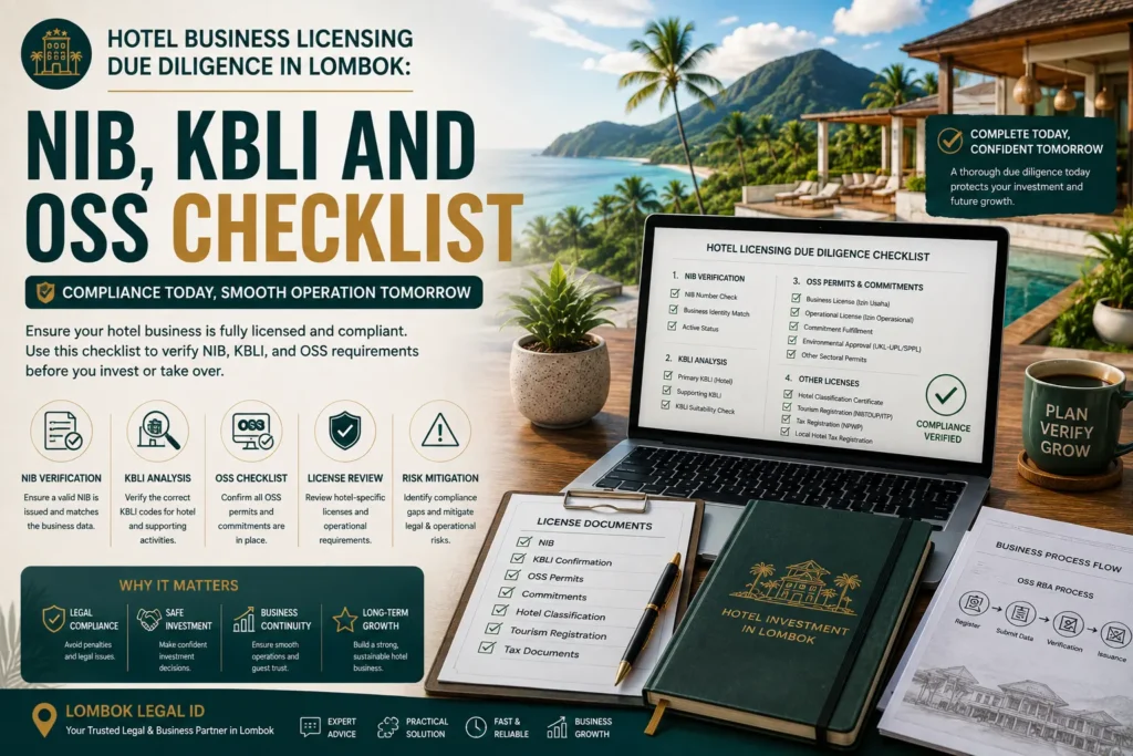 Hotel Business Licensing Due Diligence in Lombok NIB, KBLI and OSS Checklist
