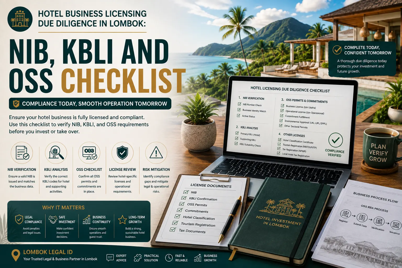 Hotel Business Licensing Due Diligence in Lombok NIB, KBLI and OSS Checklist