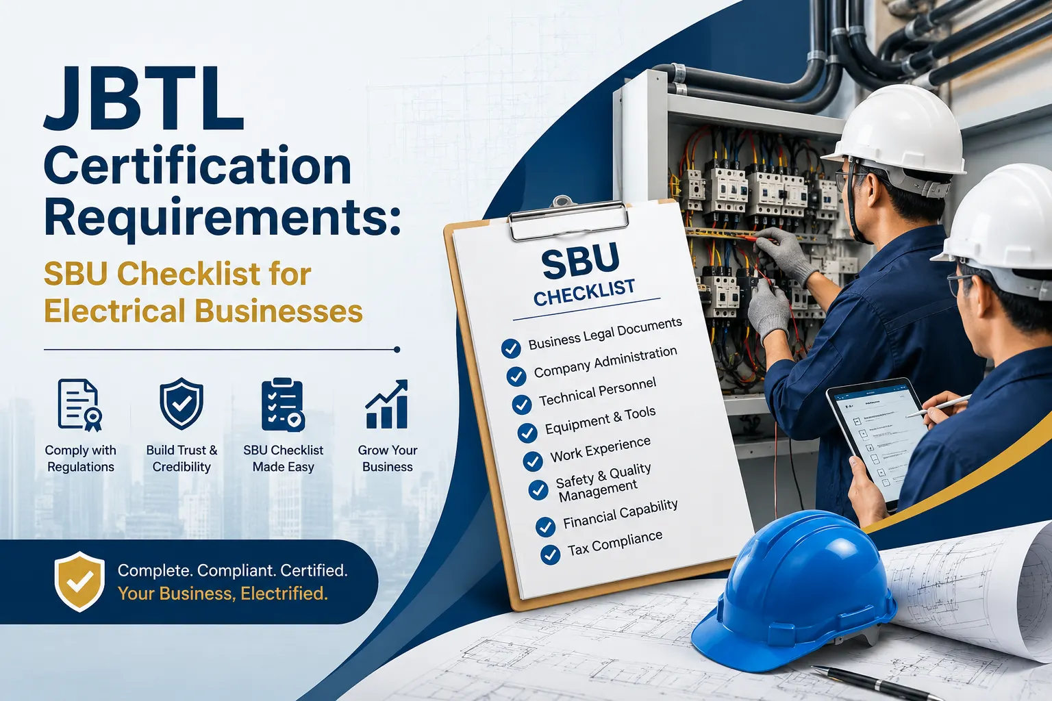 JBTL Certification Requirements SBU Checklist for Electrical Businesses