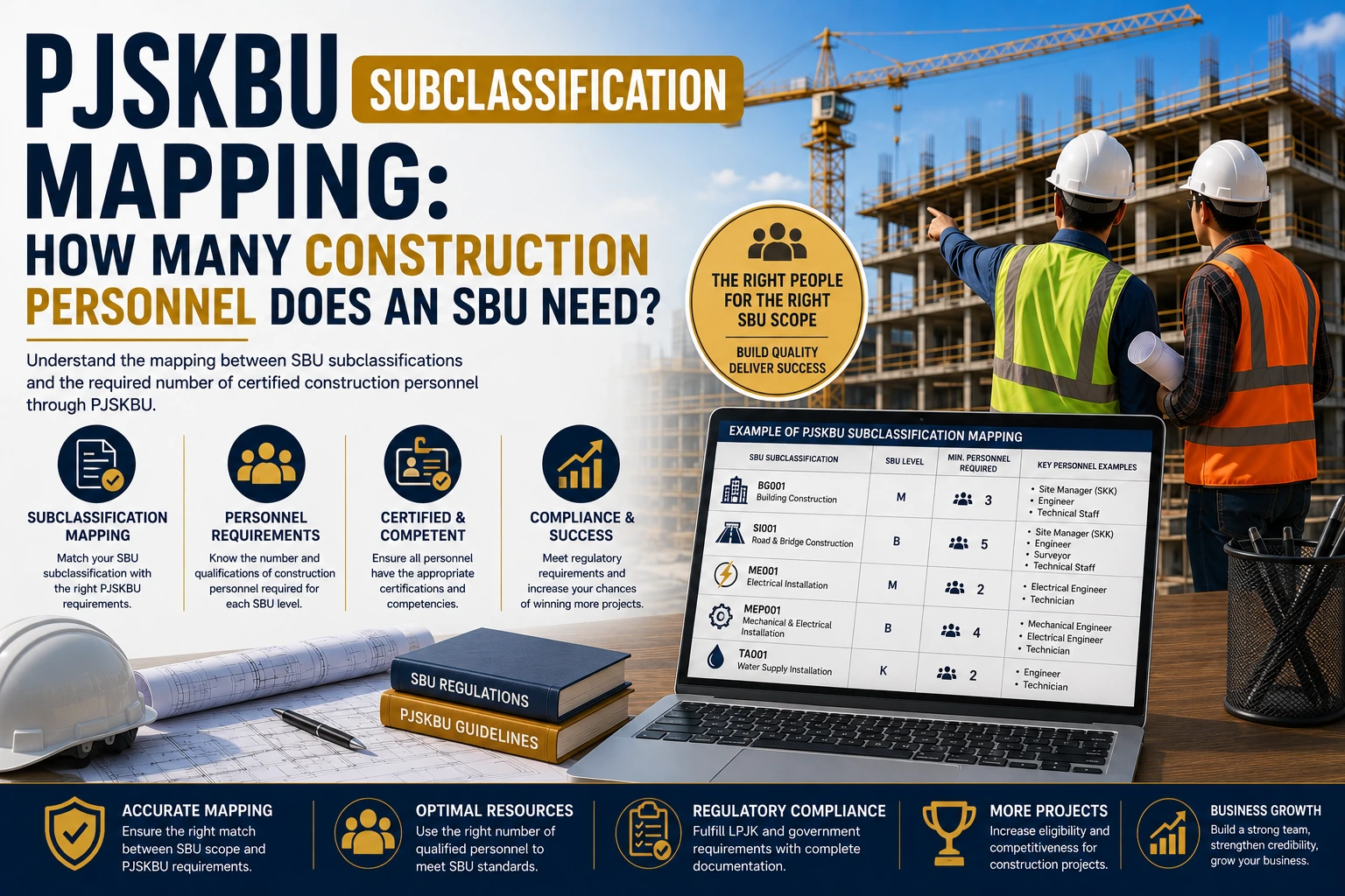PJSKBU Subclassification Mapping How Many Construction Personnel Does an SBU Need