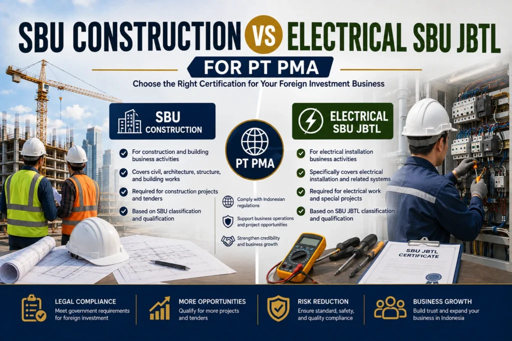 SBU Construction vs Electrical SBU JBTL for PT PMA