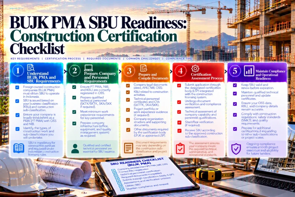BUJK PMA SBU Readiness: Construction Certification Checklist