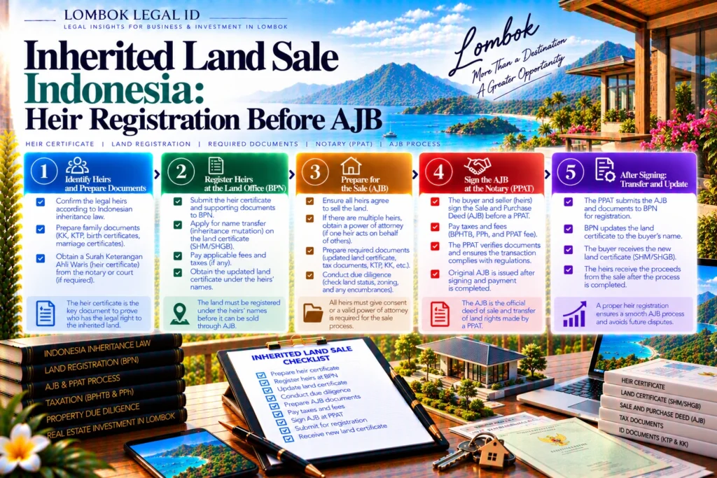 Inherited Land Sale Indonesia: Heir Registration Before AJB
