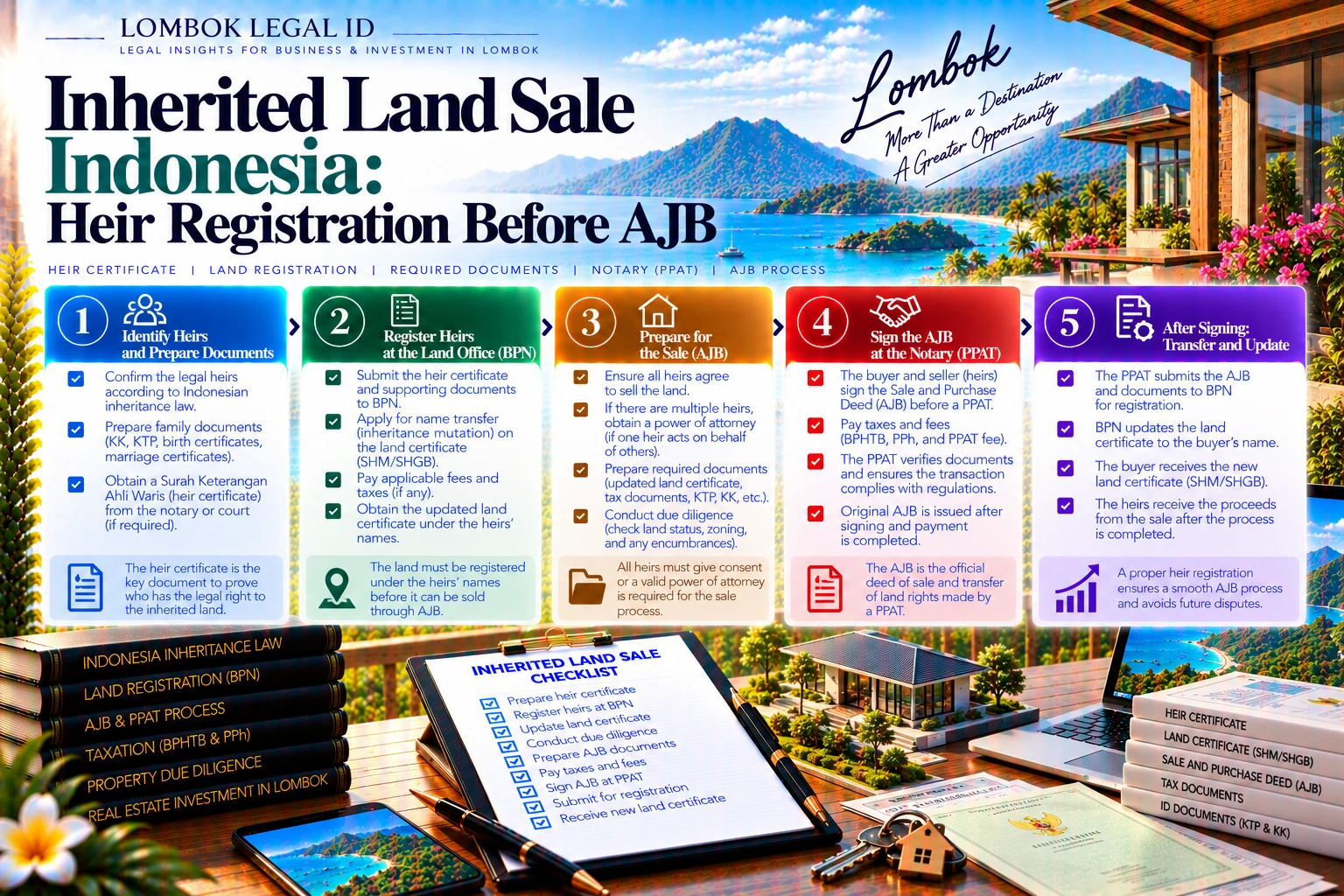 Inherited Land Sale Indonesia: Heir Registration Before AJB