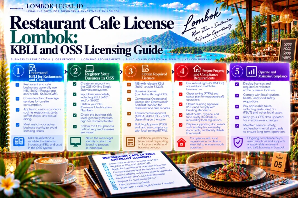 Restaurant Cafe License Lombok: KBLI and OSS Licensing Guide