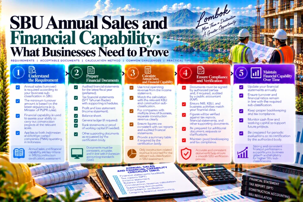 SBU Annual Sales and Financial Capability: What Businesses Need to Prove
