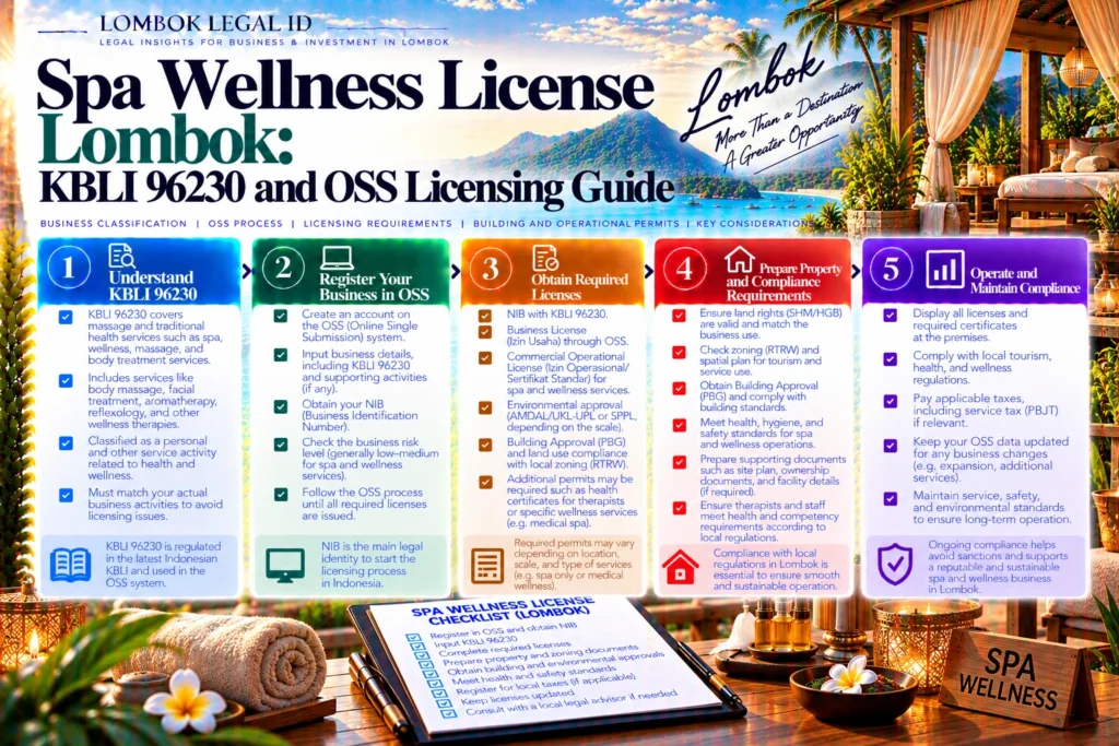 Spa Wellness License Lombok: KBLI 96230 and OSS Licensing Guide