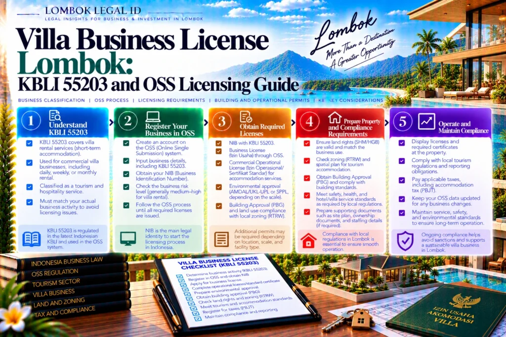 Villa Business License Lombok: KBLI 55203 and OSS Licensing Guide