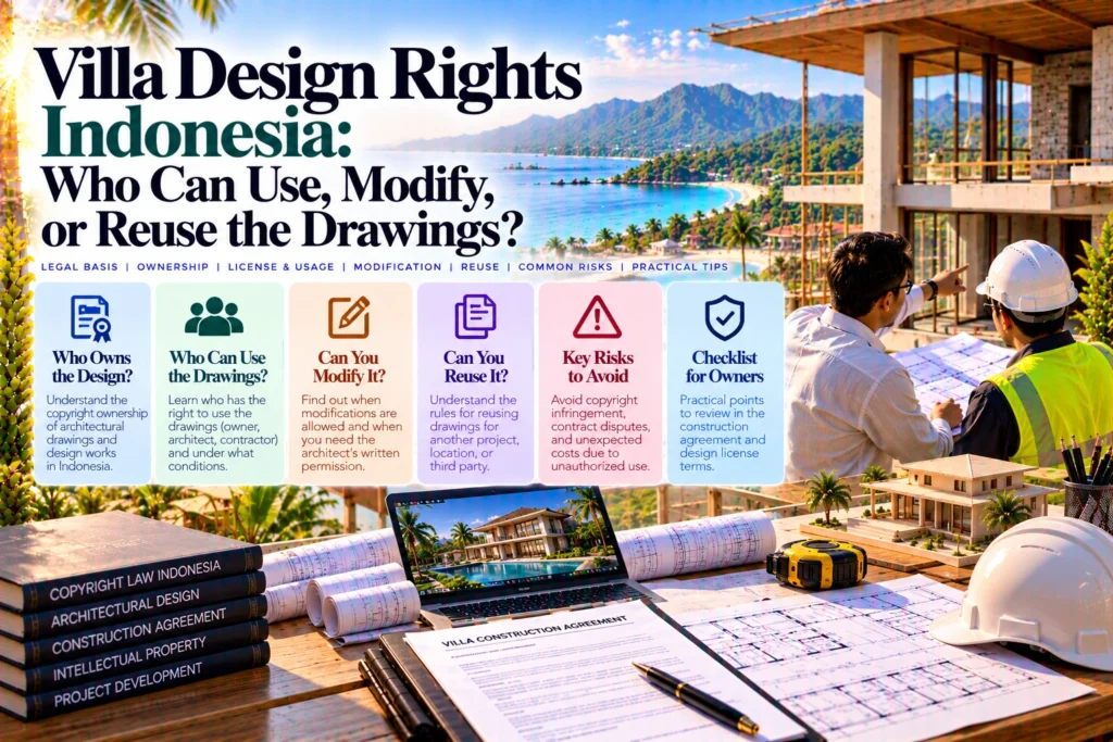 Villa Design Rights Indonesia: Who Can Use, Modify, or Reuse the Drawings?